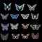 45 Pieces Holographic Glitter Butterfly Stickers, Vintage Butterfly Waterproof Transparent Decorative Decals, PET Adhesive Sticker Label for Scrapbooking Bullet Journal Daily Planner Water Bottles Laptops
